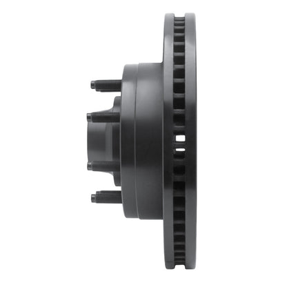 R1 Concepts R1 08-25 Ford E-250 Front Right Drilled & Slotted Black Brake Rotor