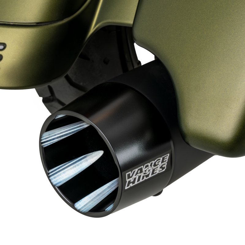 Vance and Hines Vance & Hines 17-23 Harley Touring Models Blackbird 450 Slip-Ons - Black Contrast Finish End Caps