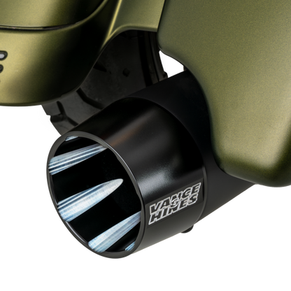 Vance and Hines Vance & Hines 17-23 Harley Touring Models Blackbird 450 Slip-Ons - Black Contrast Finish End Caps