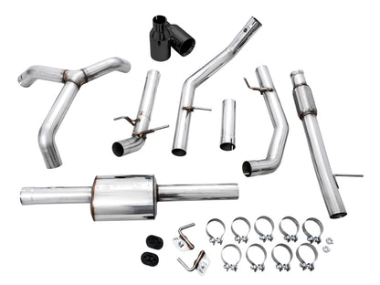 AWE Tuning 4th Gen GM 1500 5.3L 0FG Cat-Back Split Rear Exit (Flat Bumper) - Dual Diamond Tips