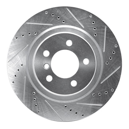 R1 Concepts R1 06-09 Land Rover Range Rover Front Right Drilled & Slotted Silver Brake Rotor