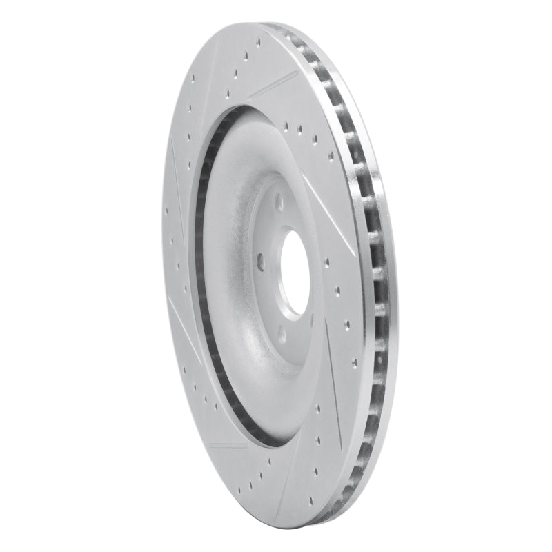 R1 Concepts R1 10-24 Jaguar XF Rear Right Drilled & Slotted Silver Brake Rotor