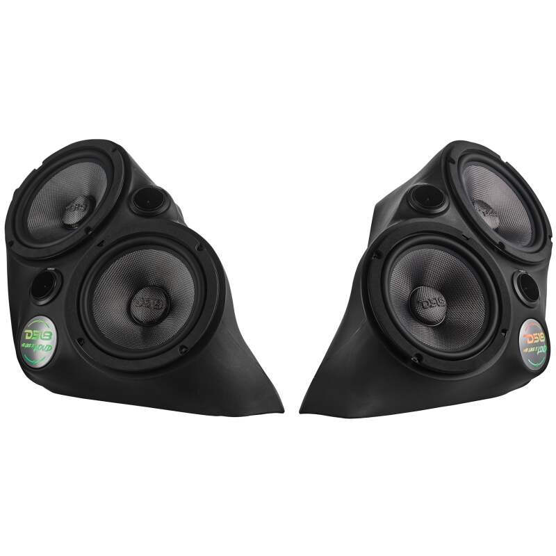 DS18 2015+ Polaris Slingshot Front Fender Dual 8in Speaker Enclosure w/ LEDs (Speakers Not Included)