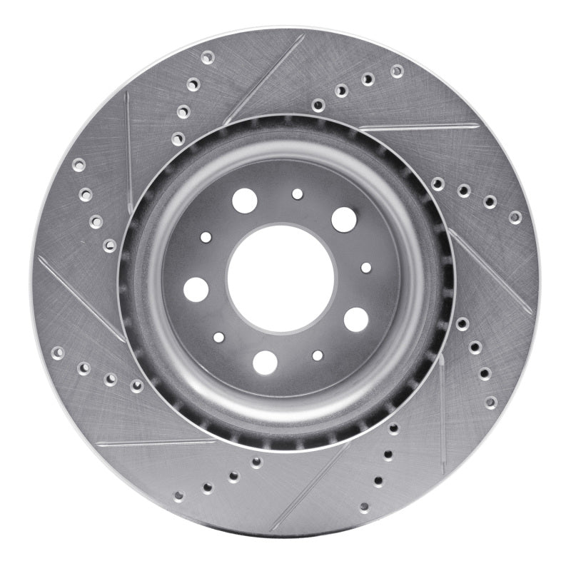 R1 Concepts R1 17-25 Tesla Model 3 Front Right Drilled & Slotted Silver Brake Rotor