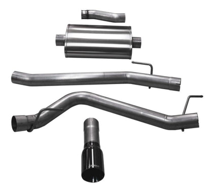 CORSA Performance Corsa 20-25 Jeep Gladiator JT 3.6L Single Side Exit Cat-Back Exhaust System w/ Single 4in Black Tip