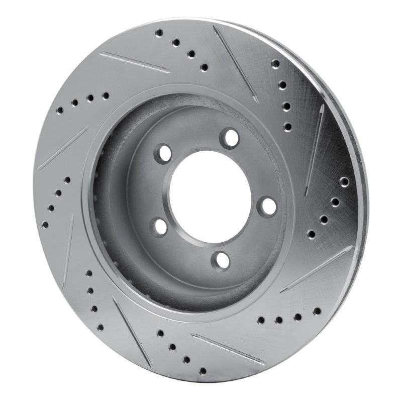 R1 Concepts R1 02-05 Ford Explorer Front Left Drilled & Slotted Silver Brake Rotor