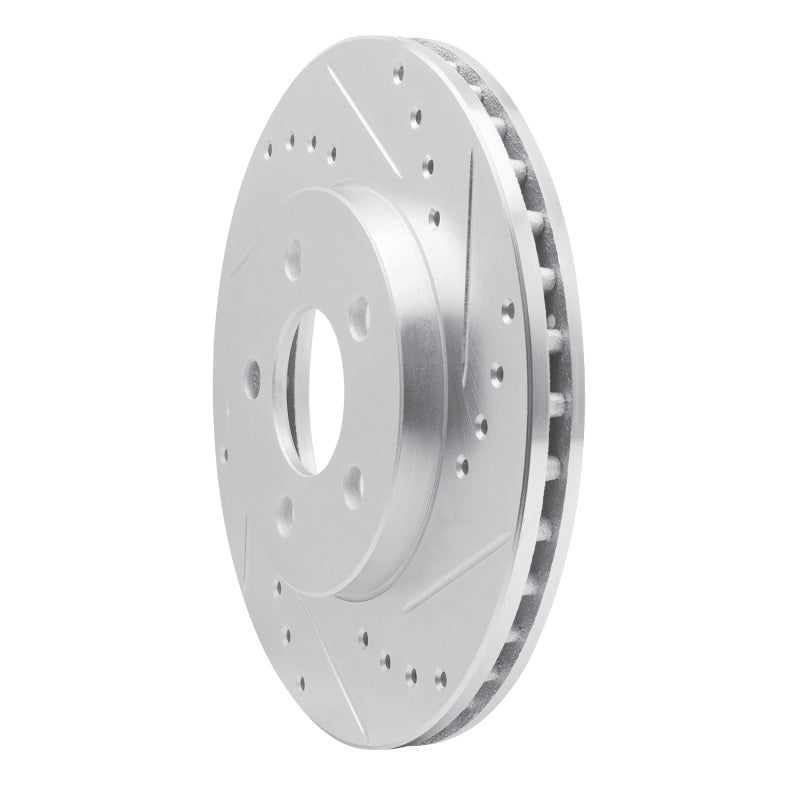 R1 Concepts R1 86-90 Chrysler Town & Country Front Right Drilled & Slotted Silver Brake Rotor