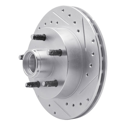 R1 Concepts R1 1983-1997 Ford AEROSTAR Front Right Drilled & Slotted Silver Brake Rotor