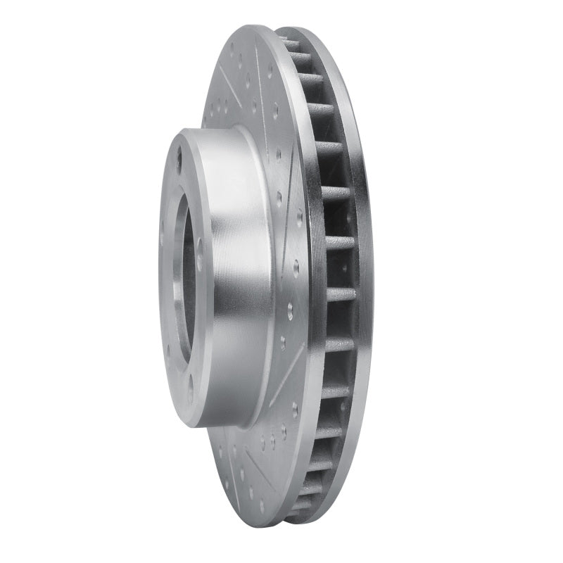 R1 Concepts R1 80-93 Dodge Ramcharger 4WD Front Right Drilled & Slotted Silver Brake Rotor