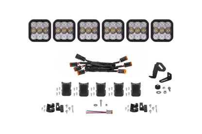 Diode Dynamics SS5 Sport Universal CrossLink 6-Pod Lightbar - White Combo