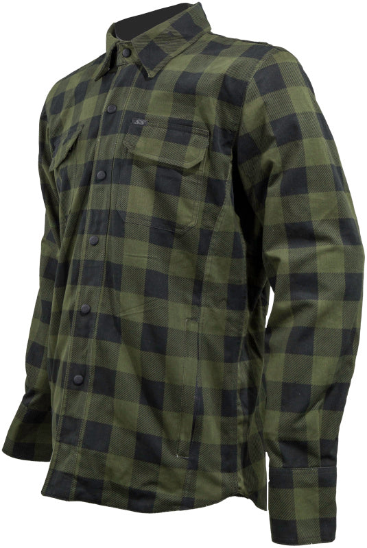 Speed and Strength True Grit Armored Motoshirt Olive/Black - 3XL