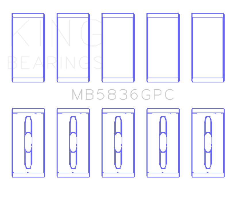 King Engine Bearings Ford 6.7 Power Stroke V8 Diesel Main Bearing Set