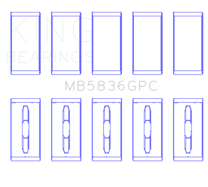 King Engine Bearings Ford 6.7 Power Stroke V8 Diesel Main Bearing Set