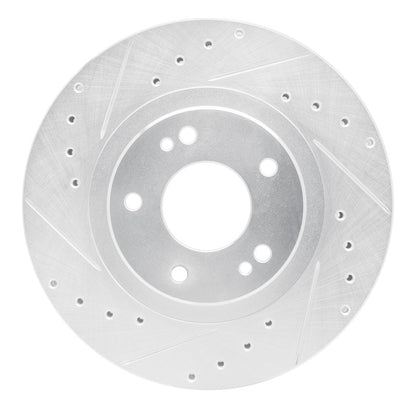 R1 Concepts R1 91-93 Dodge STEALTH Front Left Drilled & Slotted Silver Brake Rotor
