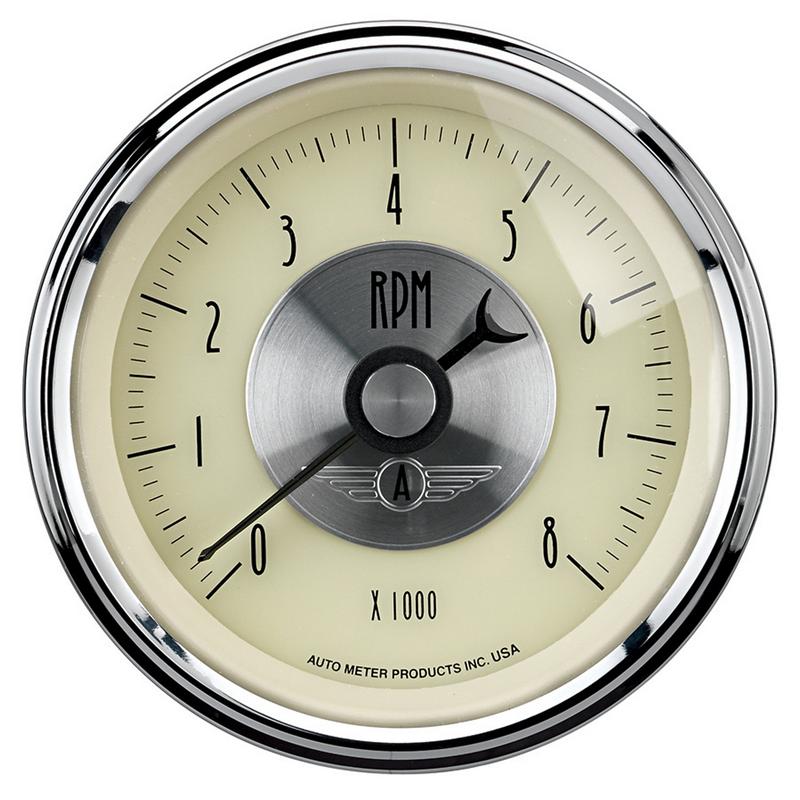 AutoMeter Gauge Fuel Level 2-1/16in. 0 Ohm(e) to 90 Ohm(f) Elec Prestige Antique. Ivory
