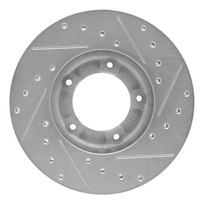 R1 Concepts R1 85-92 Toyota Pickup Front Left Drilled & Slotted Silver Brake Rotor