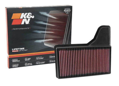 K&N Engineering K&N Replacement Panel Air Filter for 2015 Ford Mustang 2.3L L4/3.7L V6/5.0L V8