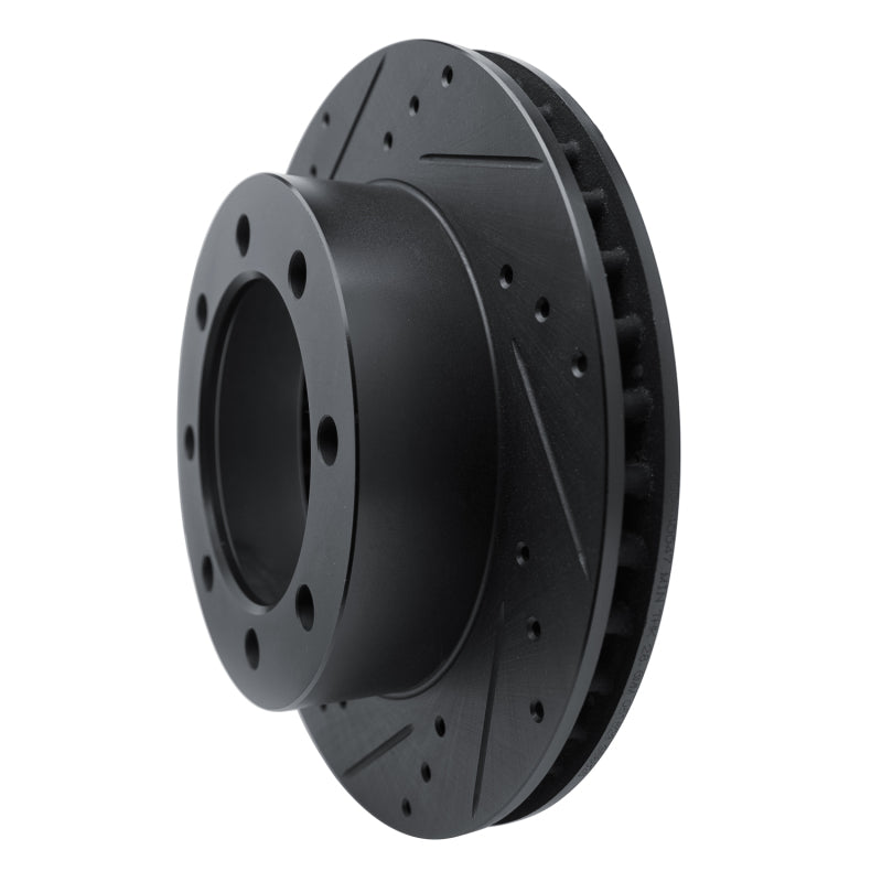 R1 Concepts R1 80-93 Dodge W250 Front Left Drilled & Slotted Black Brake Rotor