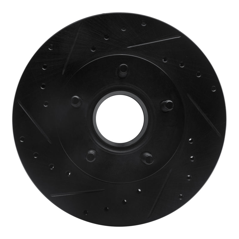 R1 Concepts R1 83-92 Ford Ranger (USA/Canada) Front Left Drilled & Slotted Black Brake Rotor