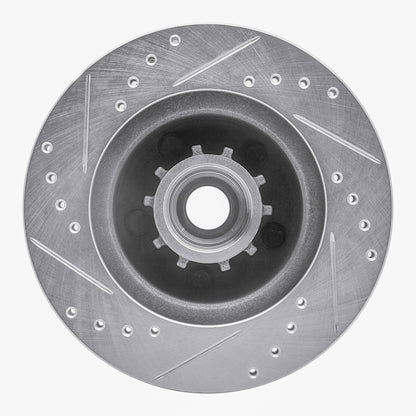 R1 Concepts R1 1973-1989 Chrysler CORDOBA Front Right Drilled & Slotted Silver Brake Rotor