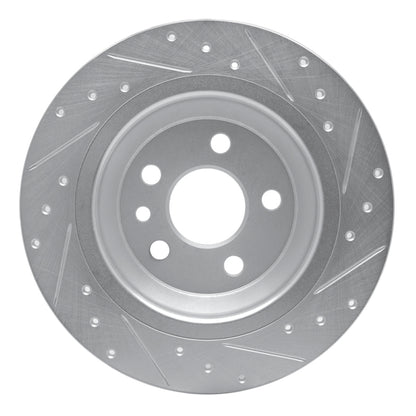 R1 Concepts R1 07-18 Volvo V60 Cross Country Rear Left Drilled & Slotted Silver Brake Rotor