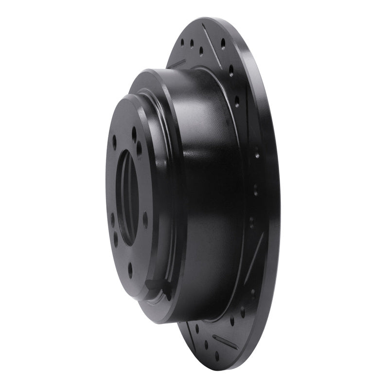 R1 Concepts R1 04-06 Kia AMANTI Rear Right Drilled & Slotted Black Brake Rotor