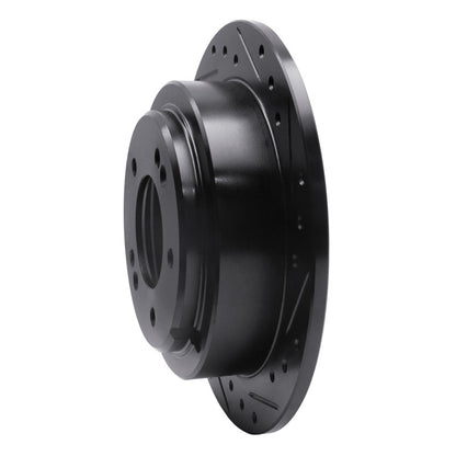 R1 Concepts R1 04-06 Kia AMANTI Rear Right Drilled & Slotted Black Brake Rotor
