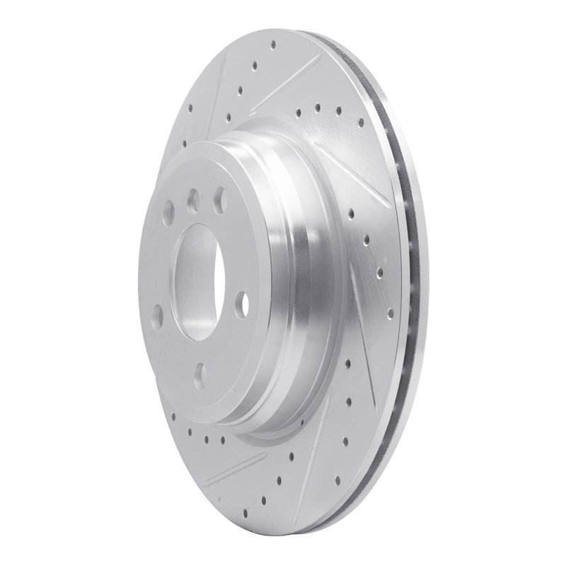 R1 Concepts R1 12-20 BMW 340I Rear Left Drilled & Slotted Silver Brake Rotor