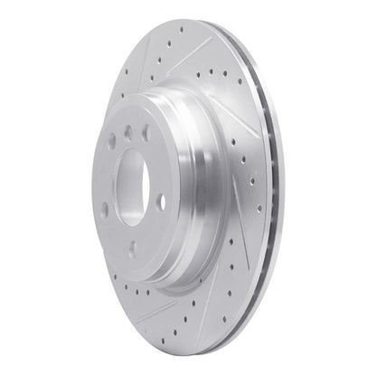 R1 Concepts R1 12-20 BMW 340I Rear Left Drilled & Slotted Silver Brake Rotor