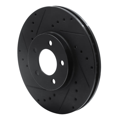 R1 Concepts R1 93-07 Ford Thunderbird Front Left Drilled & Slotted Black Brake Rotor