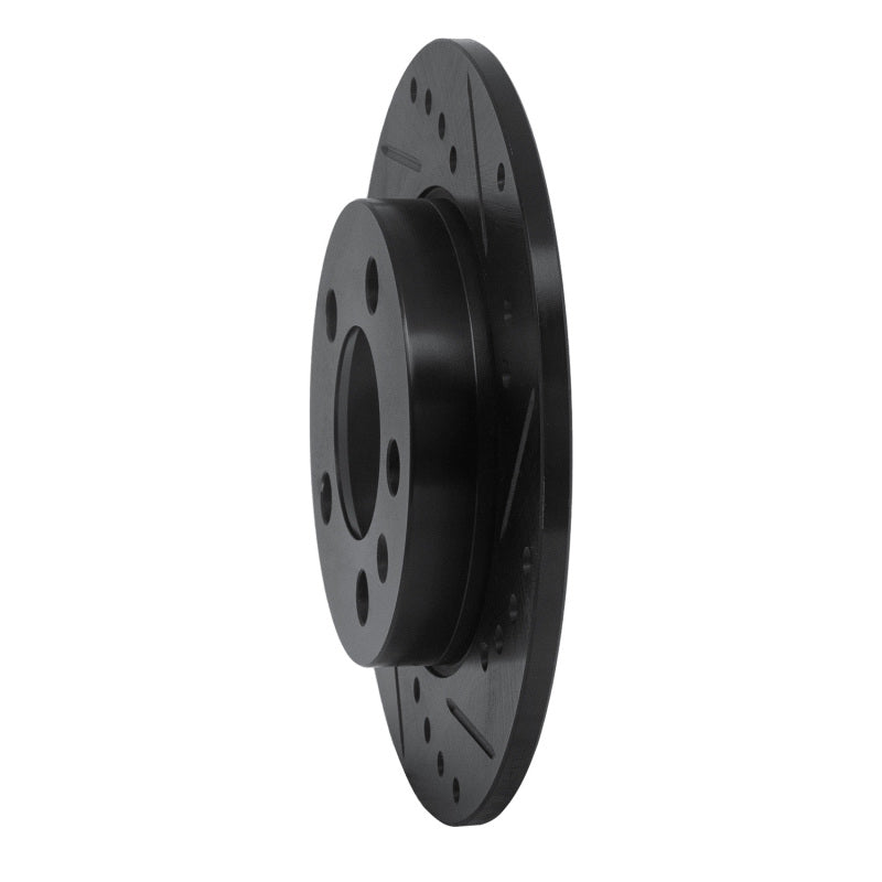 R1 Concepts R1 01-06 Audi TT Quattro Rear Right Drilled & Slotted Black Brake Rotor