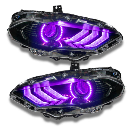 ORACLE Lighting Oracle 18-21 Ford Mustang DRL Upgrade w/ Halo Kit - ColorSHIFT