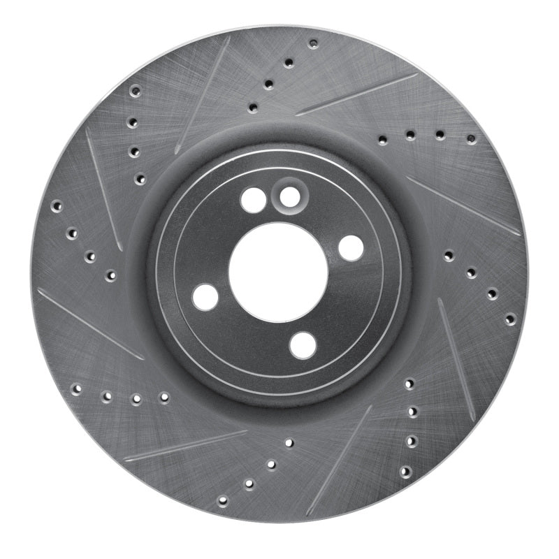 R1 Concepts R1 13-13 Mini Cooper (Excl Clubman) Front Left Drilled & Slotted Silver Brake Rotor