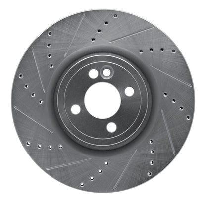R1 Concepts R1 13-13 Mini Cooper (Excl Clubman) Front Left Drilled & Slotted Silver Brake Rotor