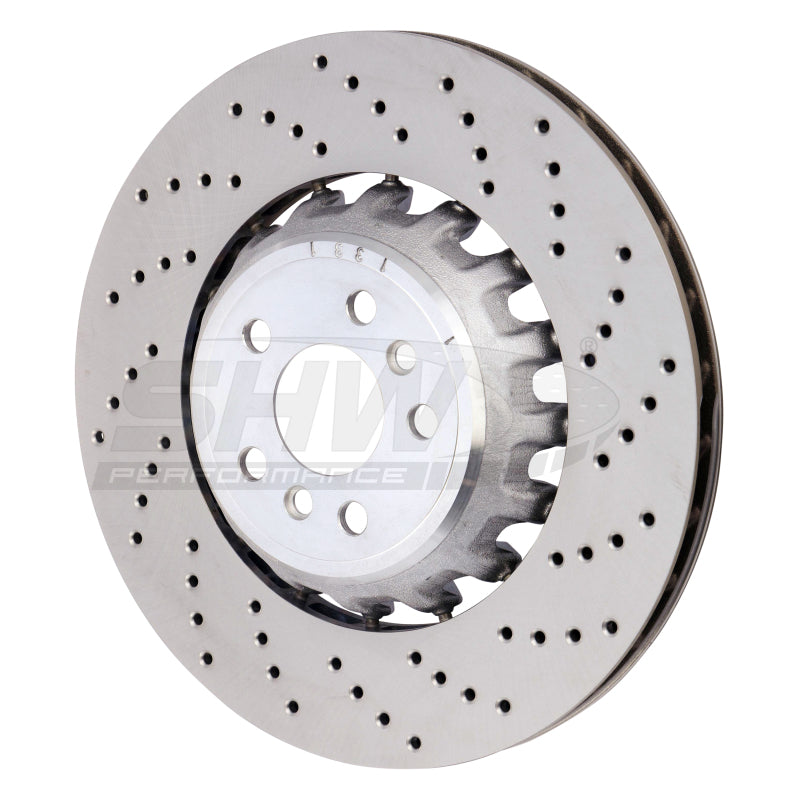 SHW Performance SHW 2020 BMW X5 M 4.4L Right Rear Cross-Drilled Lightweight Brake Rotor (34208074286)