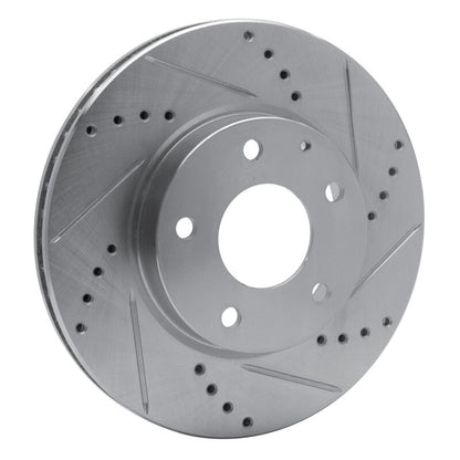 R1 Concepts R1 14-24 Mazda 3 Front Right Drilled & Slotted Silver Brake Rotor
