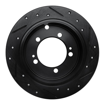 R1 Concepts R1 94-07 Chrysler SEBRING Rear Left Drilled & Slotted Black Brake Rotor