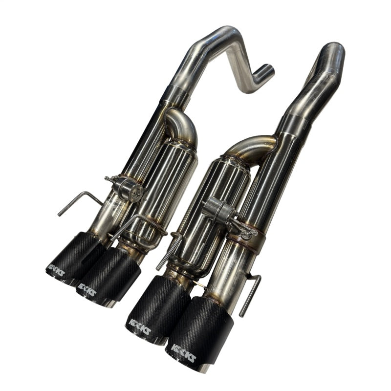 Kooks Headers Kooks 09-13 Chevrolet Corvette Z06/ZR1 3in. Valved Axle-Back Exhaust w/ CF Tips