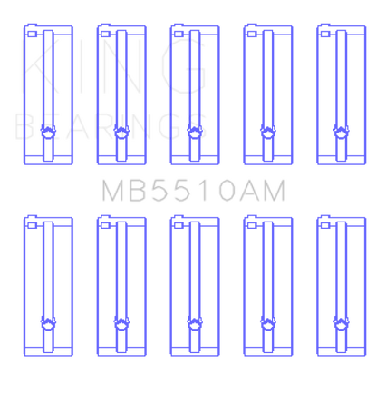 King Engine Bearings Mazda E3/E5/(Size +0.50mm) Main Bearing Set