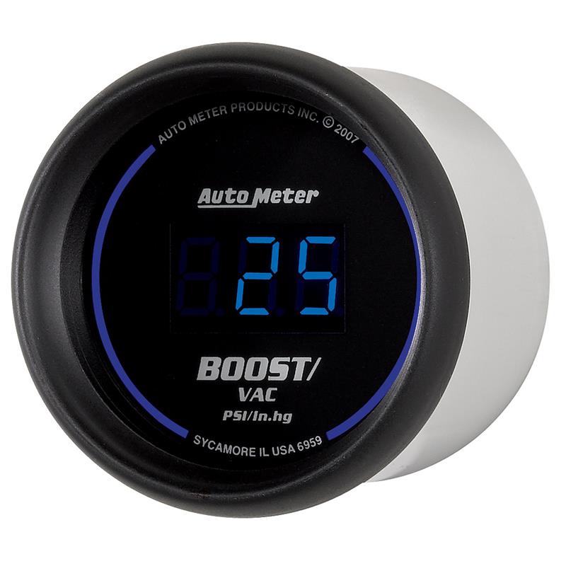 Autometer Cobalt Digital 52.4mm Black Vacuum/Boost Gauge
