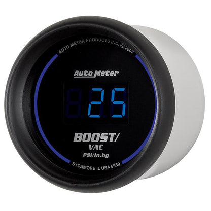 Autometer Cobalt Digital 52.4mm Black Vacuum/Boost Gauge