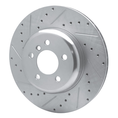 R1 Concepts R1 13-21 BMW 428I Rear Left Drilled & Slotted Silver Brake Rotor
