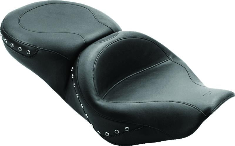 Mustang Motorcycle Mustang 97-07 Harley Rd King,06-07 Str Glide,00-05 Eagle Hightail Std Tour Pass Seat w/Studs - Black