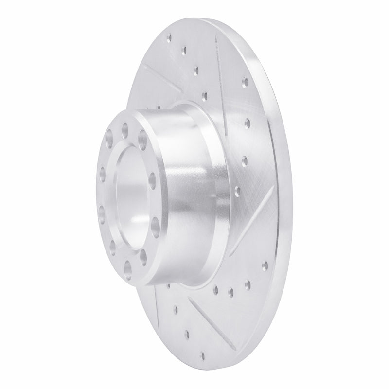R1 Concepts R1 73-85 Mercedes-Benz 300D Front Right Drilled & Slotted Silver Brake Rotor