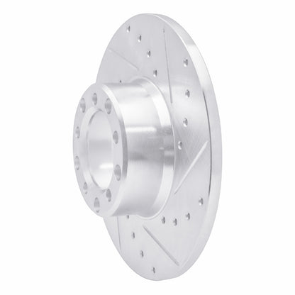 R1 Concepts R1 73-85 Mercedes-Benz 300D Front Right Drilled & Slotted Silver Brake Rotor