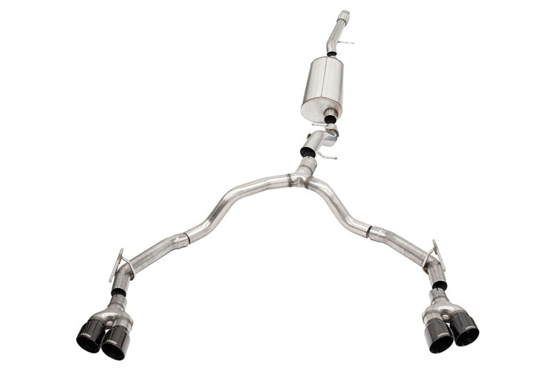 CORSA Performance Corsa 2021-2025 Suburban / Yukon XL 6.2L 4WD Dual Rear 3in to 2.75in Sport Cat-Back DW 4in BLK Tips