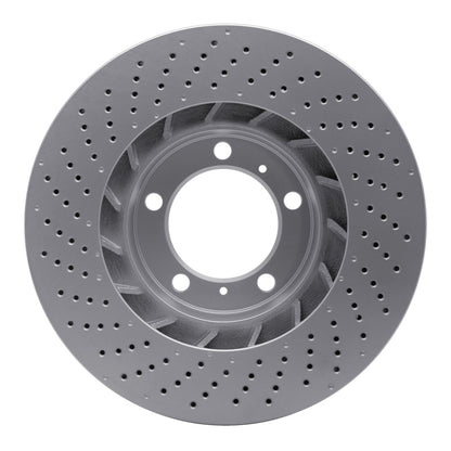 DFC 09-23 Porsche 718 Cayman Right Front Drilled GeoSPEC Coated Rotor