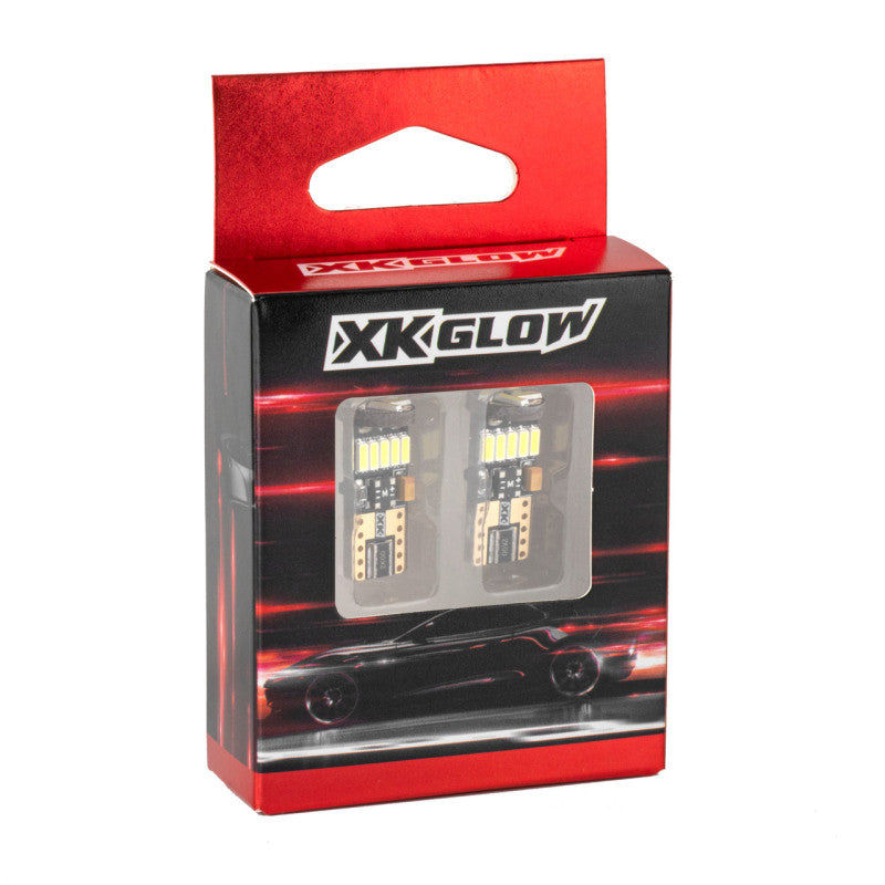 XKGLOW XK Glow White T10 194 Error Free Ultra Bright LED Bulb 2pc Set w/ Built-in Canbus