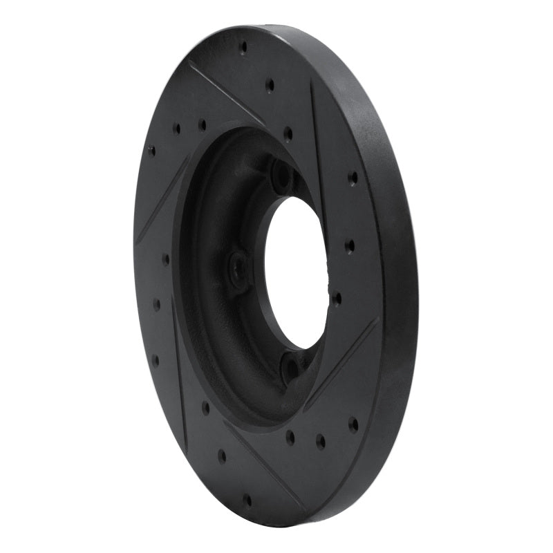 R1 Concepts R1 82-84 Mazda B2000 Front Left Drilled & Slotted Black Brake Rotor