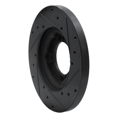 R1 Concepts R1 82-84 Mazda B2000 Front Left Drilled & Slotted Black Brake Rotor